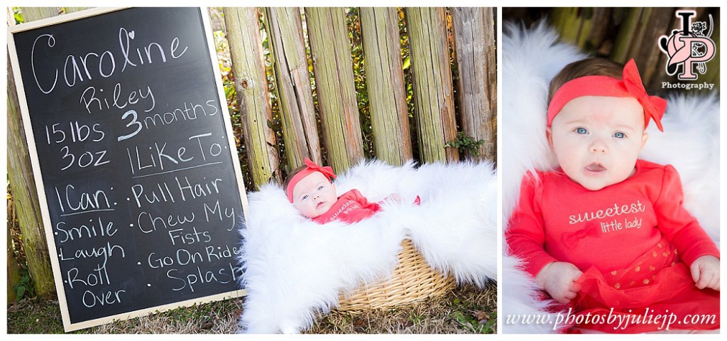 3 month old baby girl portrait