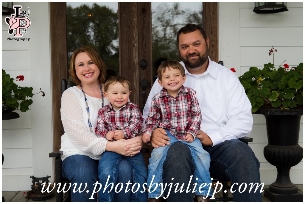 Family portrait on porch